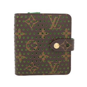 Louis Vuitton Monogram Perfo Compact Zip Bi fold Short Wallet